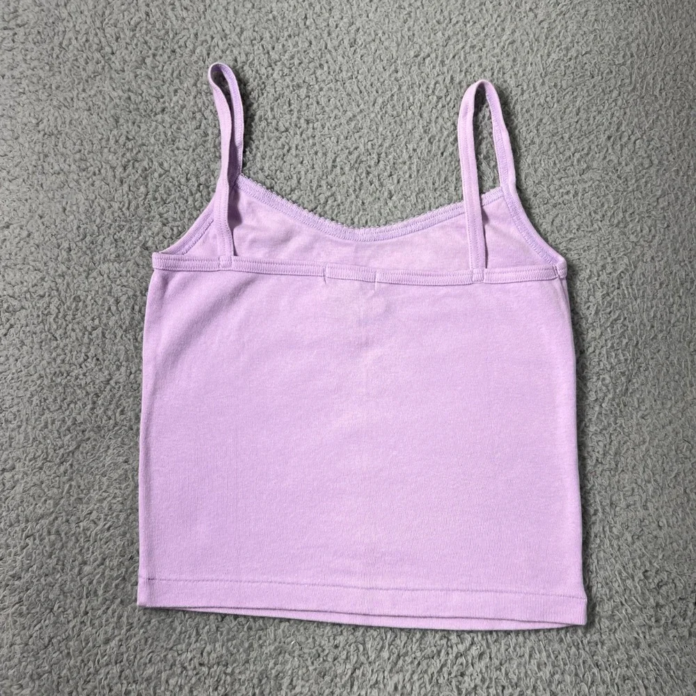 Ralph Lauren Camisole Girls Large Purple‎ Cotton Ribbed Logo Tank Top VTG NWT